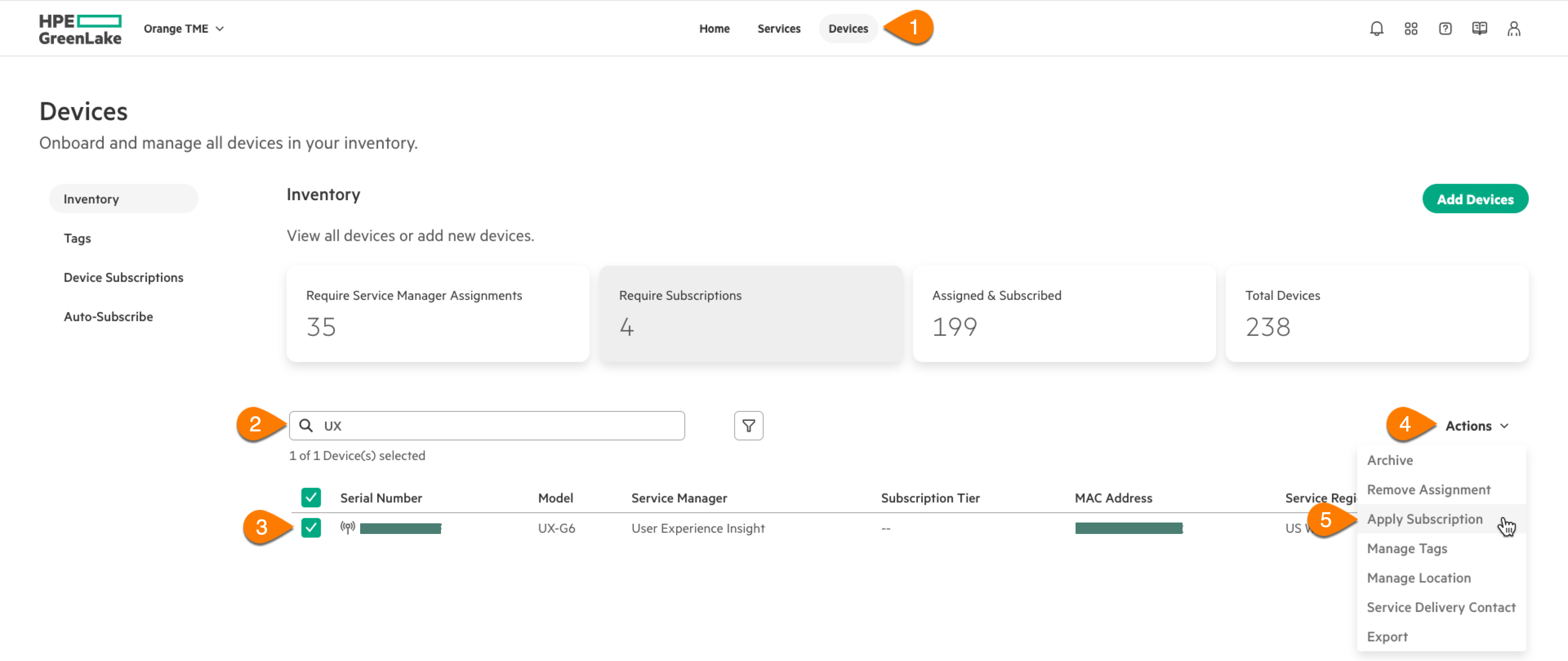 UXI Apply Subscription