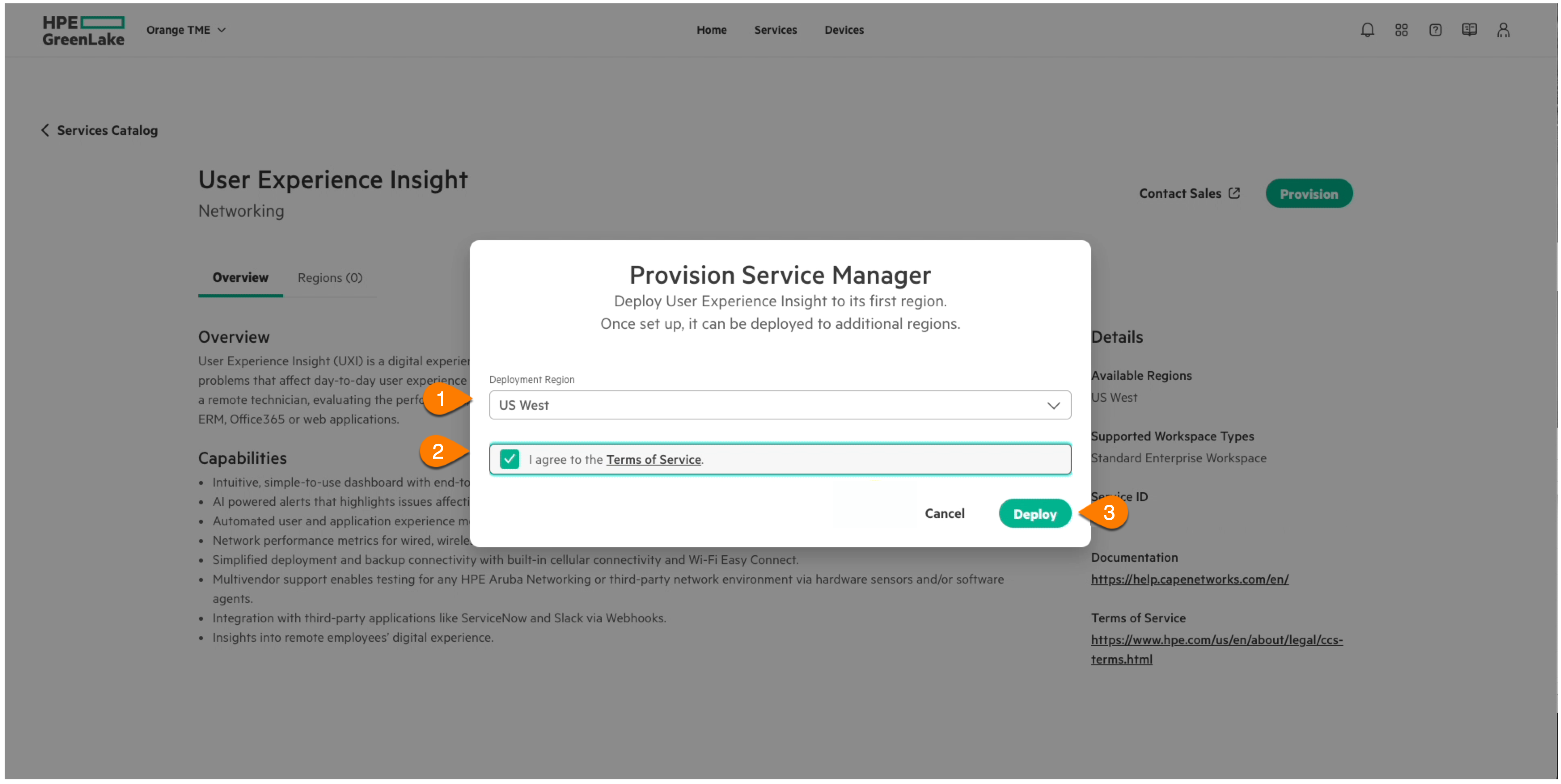 UXI Provision Service Manager