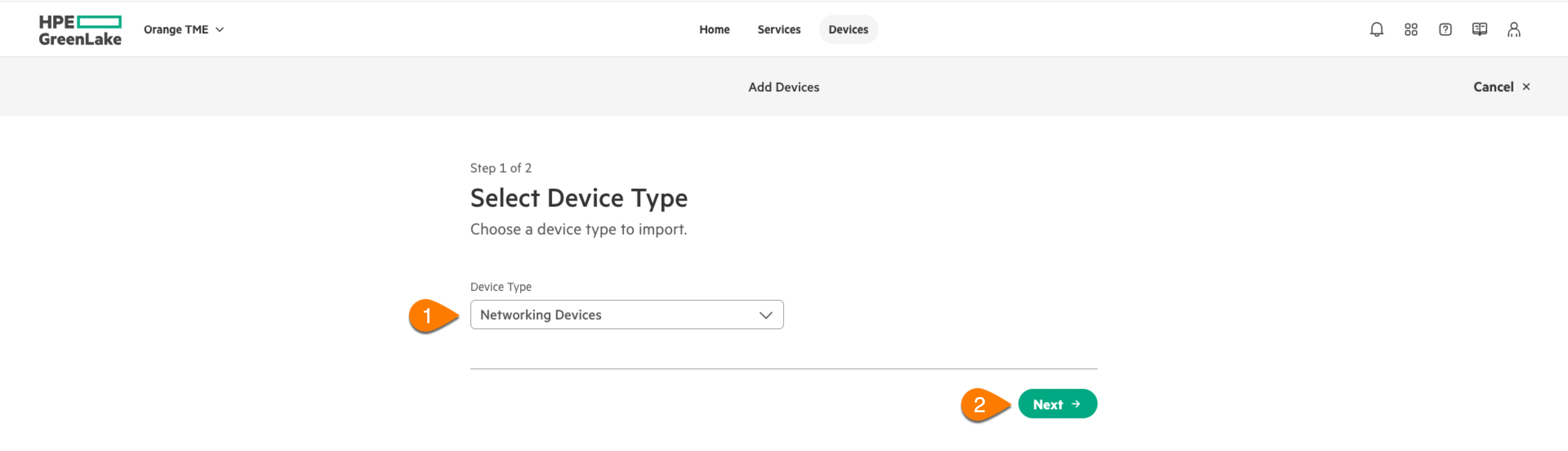 UXI Select Device Type