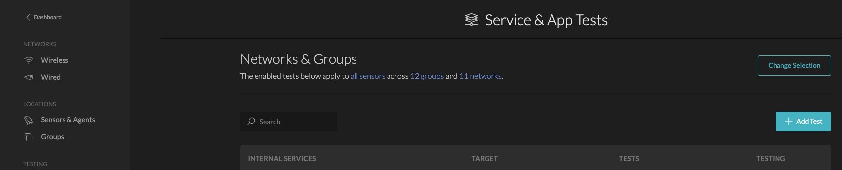 Select Networks and Groups