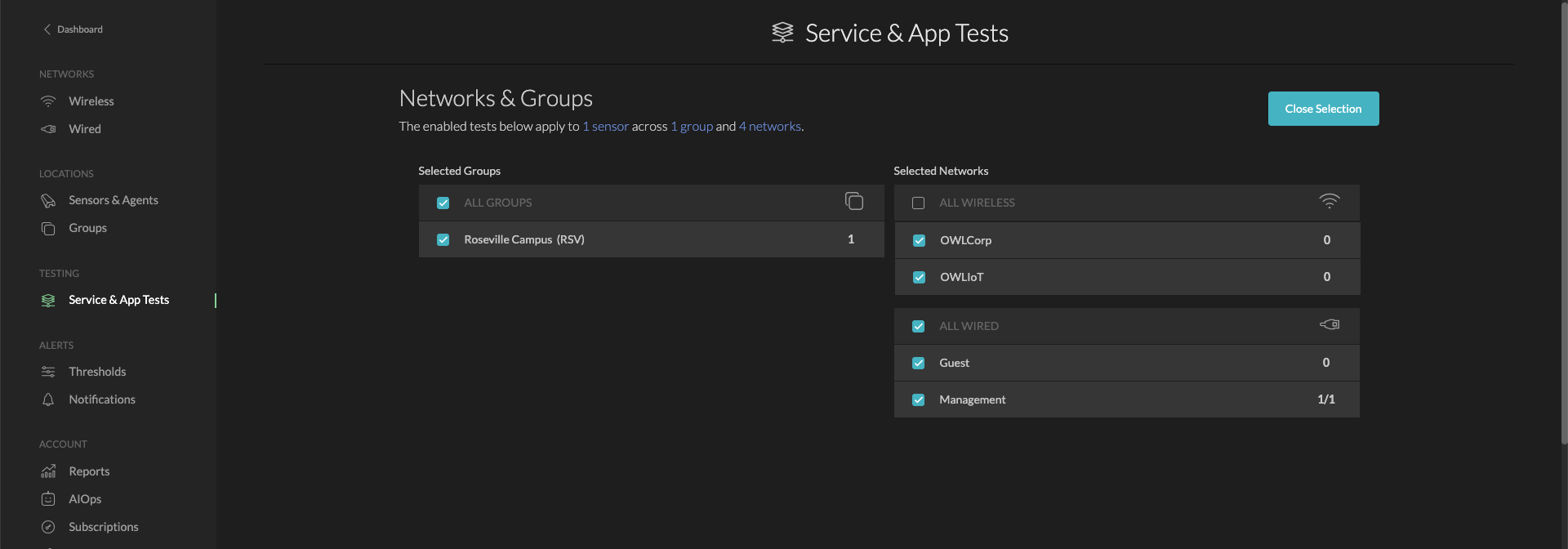 Select Networks and Groups 2