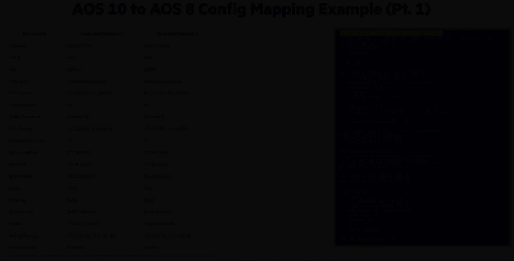 AOS8 to 10 Config Mapping Part 2