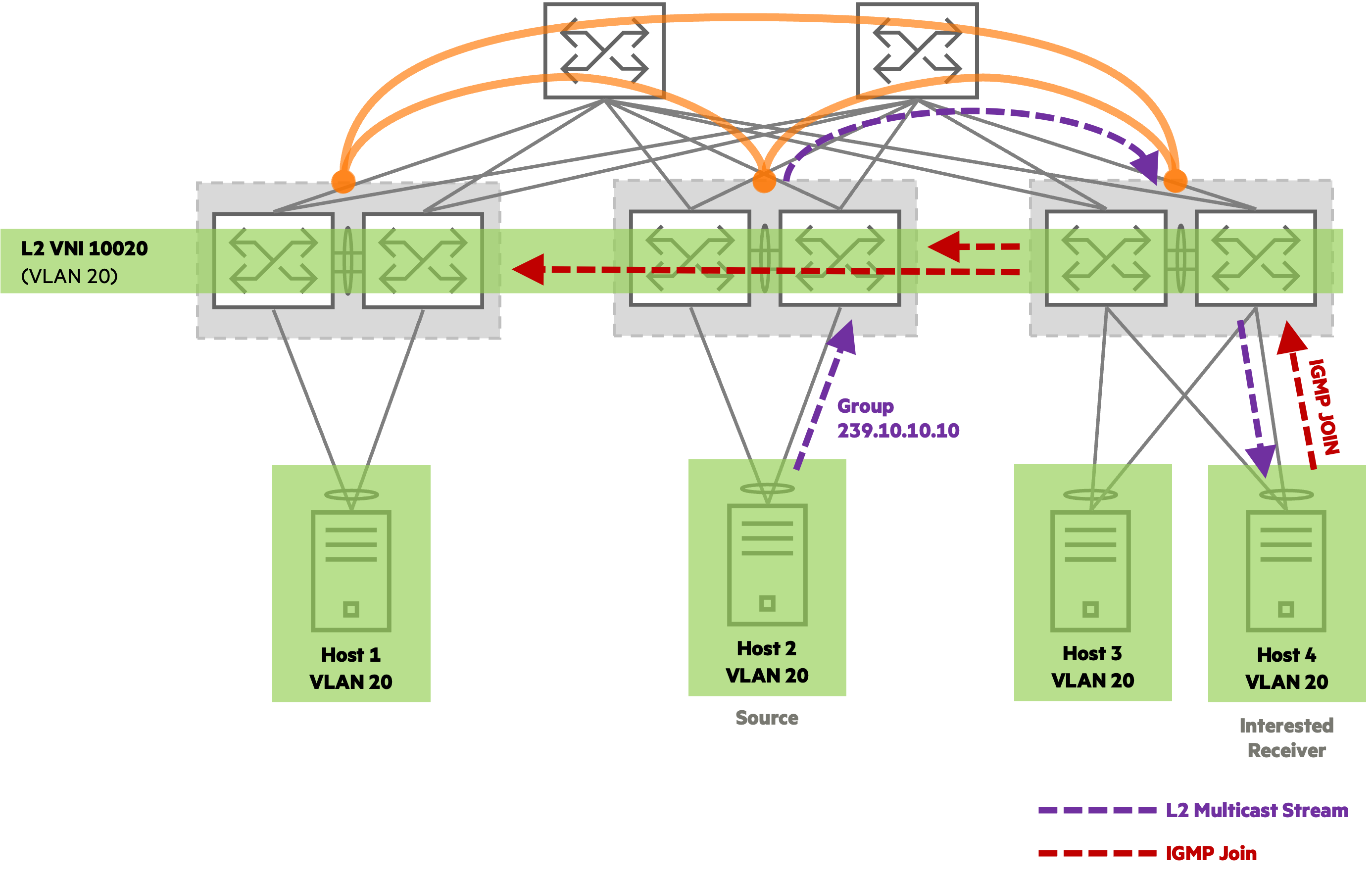 "** VXLAN L2 Multicast with IGMP snooping **"