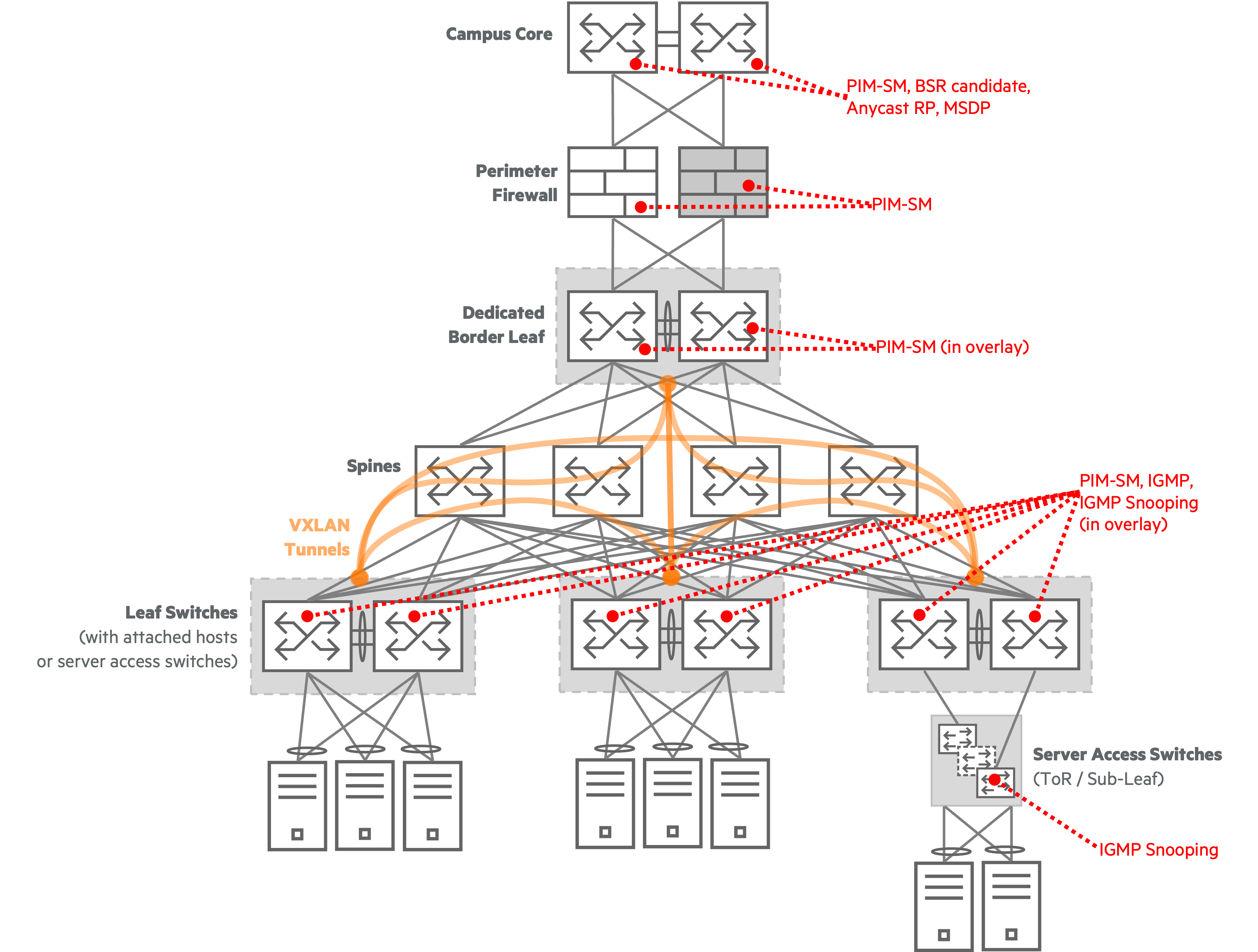 **EVPN-VXLAN Multicast Roles**